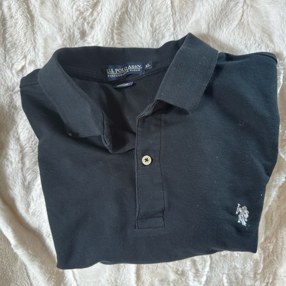 U.S. Polo Assn. Dark Polo Shirt with Embroidered Logo